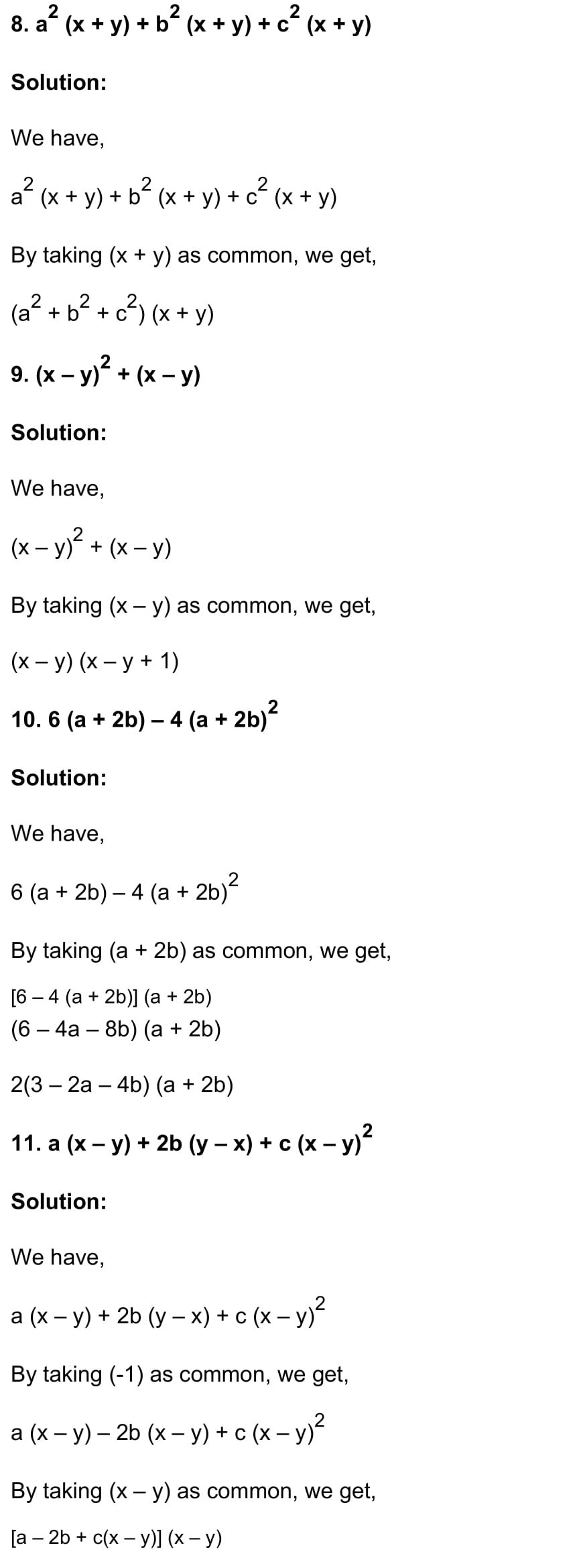 RD Sharma Chapter 7 – Factorisation Exercise 7.3 Solutions - RD Sharma ...