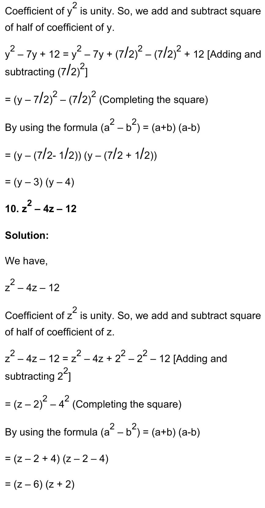 RD Sharma Chapter 7 – Factorisation Exercise 7.9 Solutions - RD Sharma ...