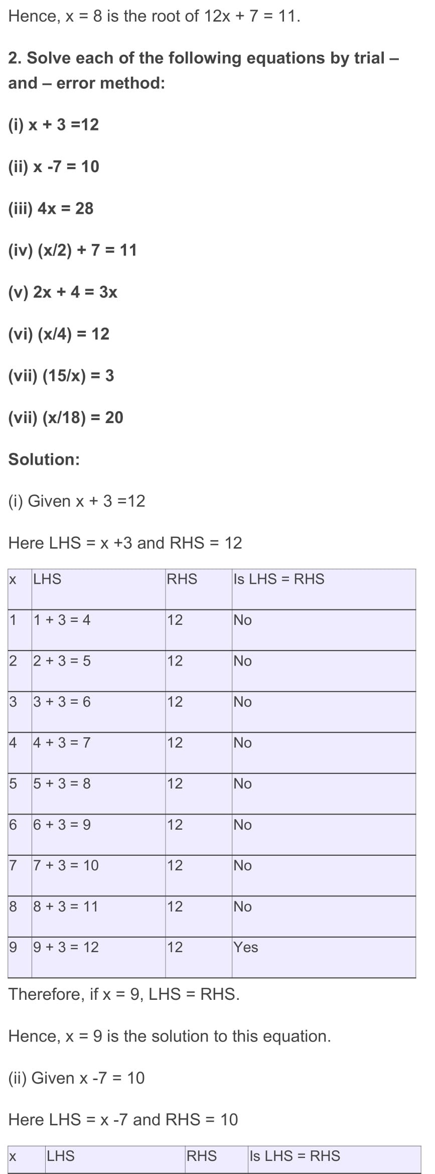 RD Sharma Class 7 Maths Chapter 8 – Linear Equations in One Variable ...