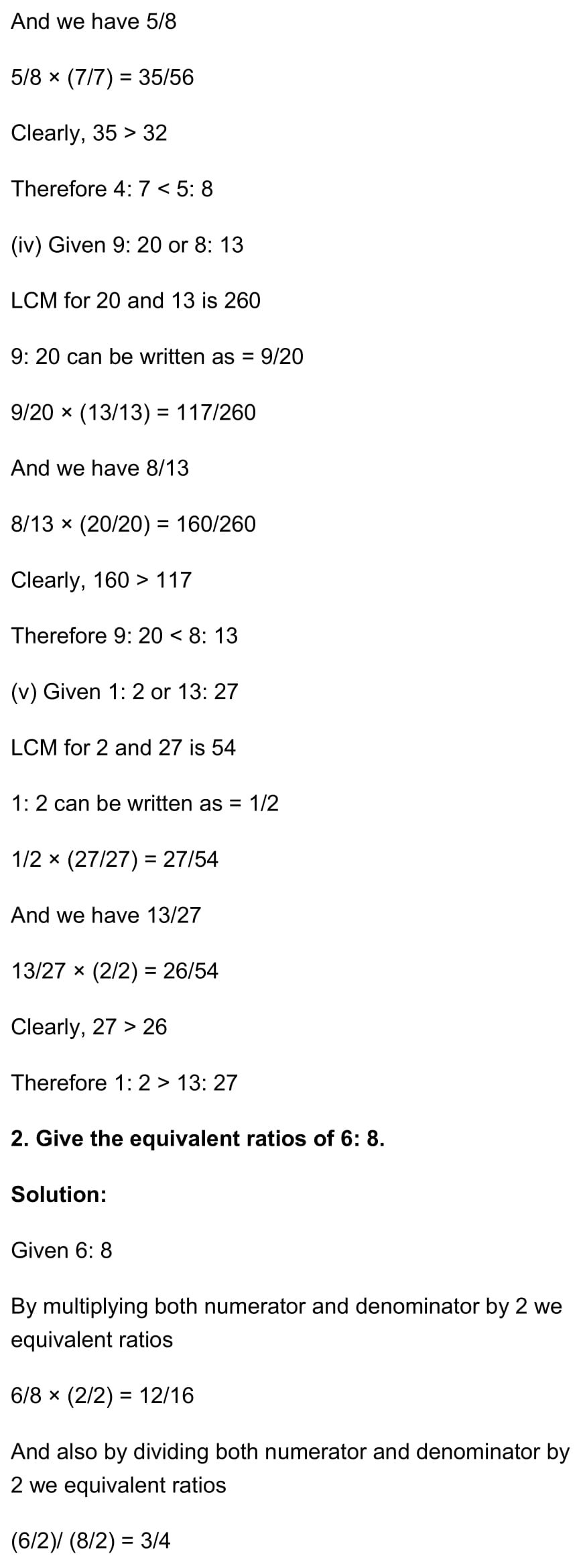 RD Sharma Class 7 Maths Chapter 9 – Ratio and Proportion Exercise 9.2 ...